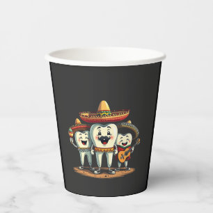 Bloemen Tand Grappig Cinco de Mayo Papieren Bekers
