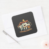 Bloemen Tand Grappig Cinco de Mayo Vierkante Sticker (Envelop)