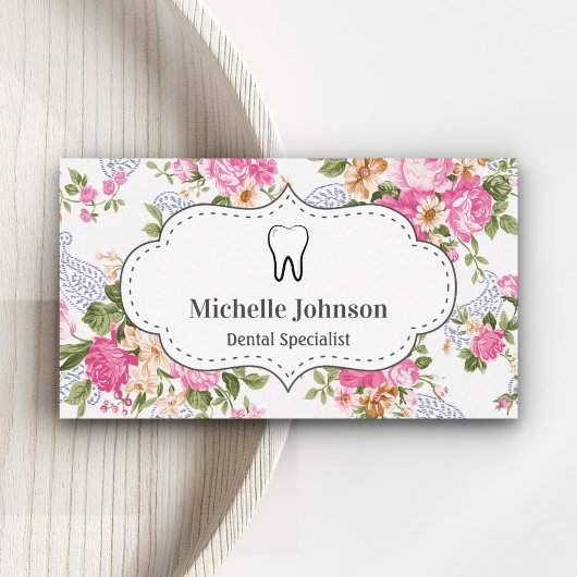  Bloemen Tand Tandheelkundige kliniek Tandarts Visitekaartje