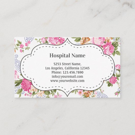  Bloemen Tand Tandheelkundige kliniek Tandarts Visitekaartje (Achterkant)