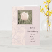 Bloemen Tante en Oom Jubileum Kaart (Gele Bloem)