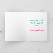 Bloemen Tante Tante Verjaardag Kaart (Binnen)