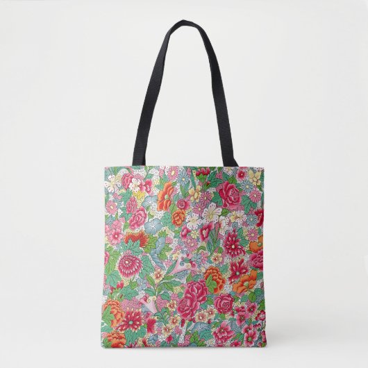 Bloemen Tapestry Serenity Tote Bag (Voorkant)