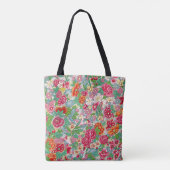 Bloemen Tapestry Serenity Tote Bag (Achterkant)