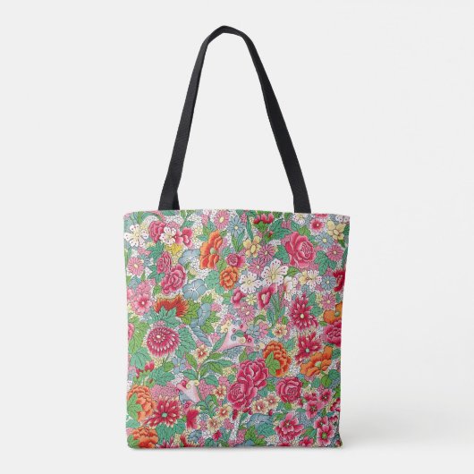 Bloemen Tapestry Serenity Tote Bag (Achterkant)