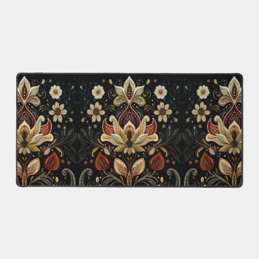 Bloemen Tapijt Art Print Bureaumat (Voorkant)