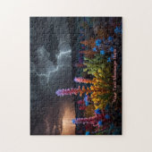 Bloemen te midden van het Lightning Storm Legpuzzel (Verticaal)