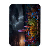 Bloemen te midden van het Lightning Storm Magneet (Verticaal)