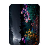 Bloemen te midden van het Lightning Storm Magneet (Verticaal)