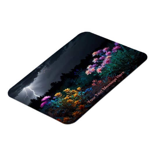 Bloemen te midden van het Lightning Storm Magneet (Linkerzijde)