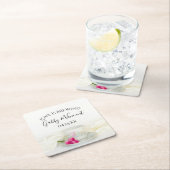 Bloemen Tea Cup Roze Rozen Trouwliefde is Brouwen Kartonnen Onderzetters (Insitu)