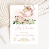 Bloemen Tea Garden Verjaardagsfeestje Uitnodiging