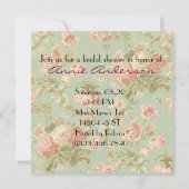  Bloemen Tea Party Bruids Douche Uitnodiging (Achterkant)