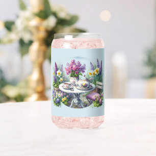  Bloemen Tea Party in de tuin Blikvorm Glas