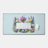 Bloemen Tea Party in de tuin Bureaumat (Keyboard & Muis)