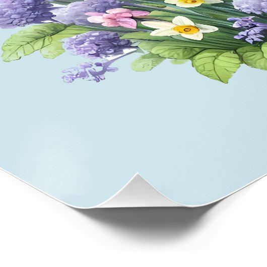  Bloemen Tea Party in de tuin Perfect Poster (Hoek)