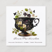 Bloemen  Teacup Square Visitekaartje (Voorkant)