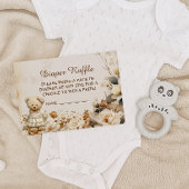 Bloemen Teddybeer Luier Raffle Baby shower Kaart