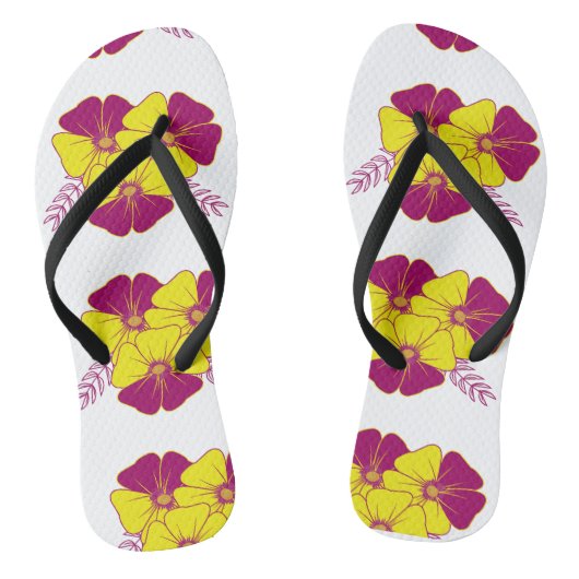 bloemen teenslippers (Voetbed)