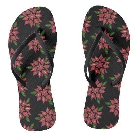 bloemen teenslippers (Voetbed)