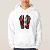 Bloemen Teenslippers Mannen Hoodie (Voorkant)