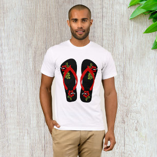 Bloemen Teenslippers Mannen T-shirt