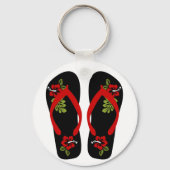 Bloemen Teenslippers Sleutelhanger (Voorkant)