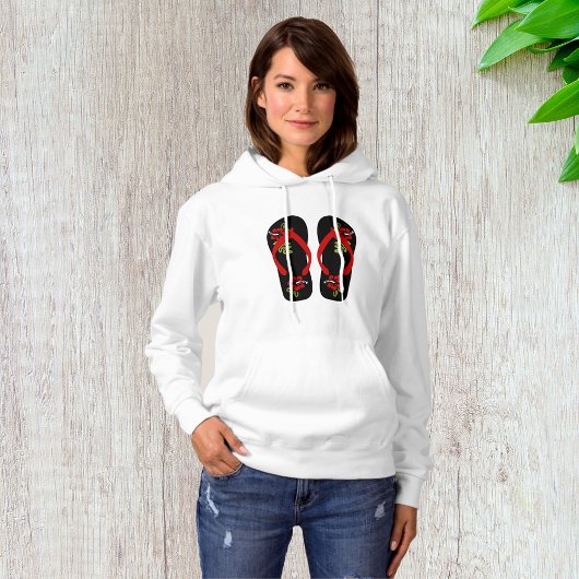 Bloemen Teenslippers Vrouwen Hoodie