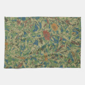 Bloemen tegen bladcamouflage theedoek (Horizontaal)