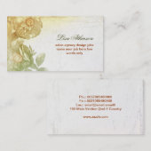 bloemen tekenen elegant oud en oud visitekaartje (Voorkant / Achterkant)