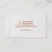 bloemen tekenen elegant oud en oud visitekaartje (Achterkant)