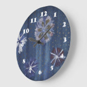 Bloemen Tekening Ronde (Grote) Wandklok (Hoek)