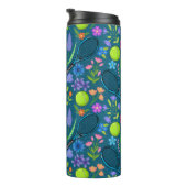 Bloemen tennispatroon thermosbeker (Geroteerd rechts)