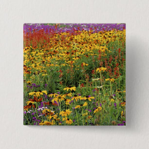 Bloemen tentoonstelling in International Peace Gar Vierkante Button 5,1 Cm