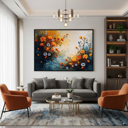 Bloemen ter viering canvas afdruk