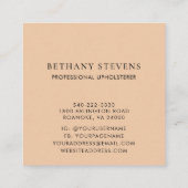 Bloemen Terra Cotta Groene Meubelbekleding Vierkante Visitekaartje (Achterkant)