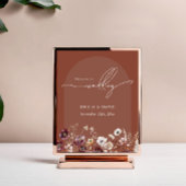 Bloemen Terracotta Boog Huwelijk Welkom Poster