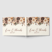 Bloemen Terracotta Bruiloft Gastenboek (Volledig)