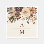 Bloemen Terracotta Bruiloft Servet (Voorkant)