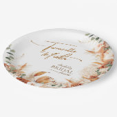 Bloemen Terracotta en tequila Bridal Paper Bord (Gekanteld)