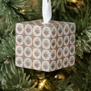 Bloemen Terracotta Tegels Patroon Kerst Decoratie