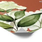 Bloemen Terracotta Verlovingsfeest Welkomstbord Poster (Hoek)