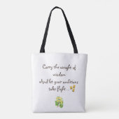 Bloemen terug naar school tote bag (Achterkant)