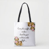 Bloemen terug naar school tote bag (Voorkant)