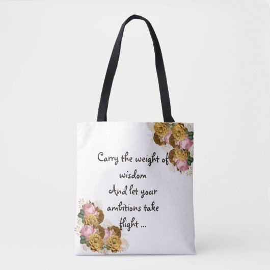 Bloemen terug naar school tote bag (Voorkant)