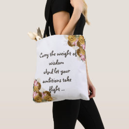 Bloemen terug naar school tote bag