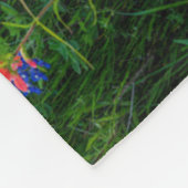Bloemen | Texas Bluebonnets & Indian Paintborstel Fleece Deken (Hoek)