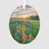 Bloemen | Texas Bluebonnets & Indian Paintborstel Ornament (voorkant)