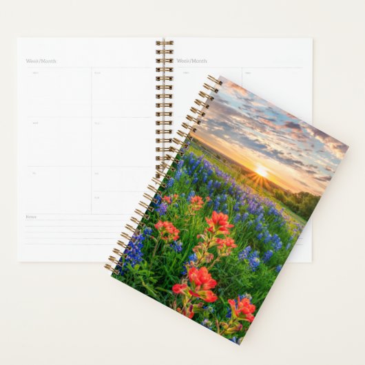 Bloemen | Texas Bluebonnets & Indian Paintborstel Planner (Display)
