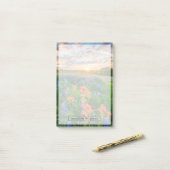Bloemen | Texas Bluebonnets & Indian Paintborstel Post-it® Notes (Op bureau)